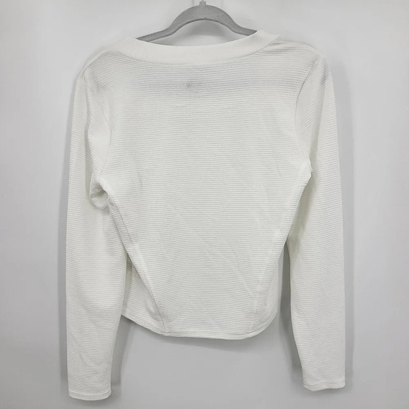 BB DAKOTA By Steve Madden Optic White Ribbed Long Sleeve Top SIZE US XL NWT NEW - Picture 11 of 15